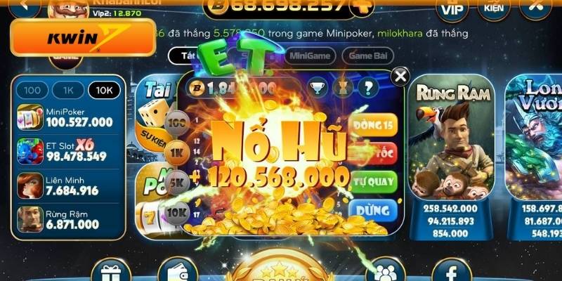 Khuyến mãi đa dạng giúp người chơi có thêm vốn quay tiếp